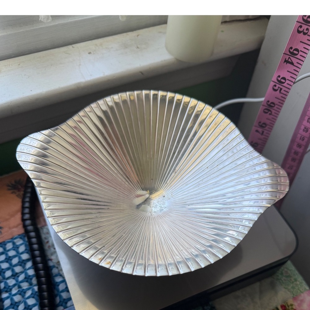 WMF Silverplate Pedestal Bowl‎ Germany OS Silver Good Fluted Scalloped 245g